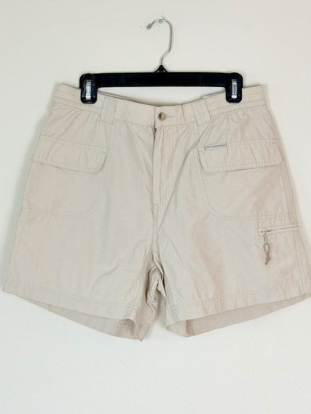 Columbia Active Quick Dry Cargo Trail Shorts Tan Size Med Hiking Gorpcore
